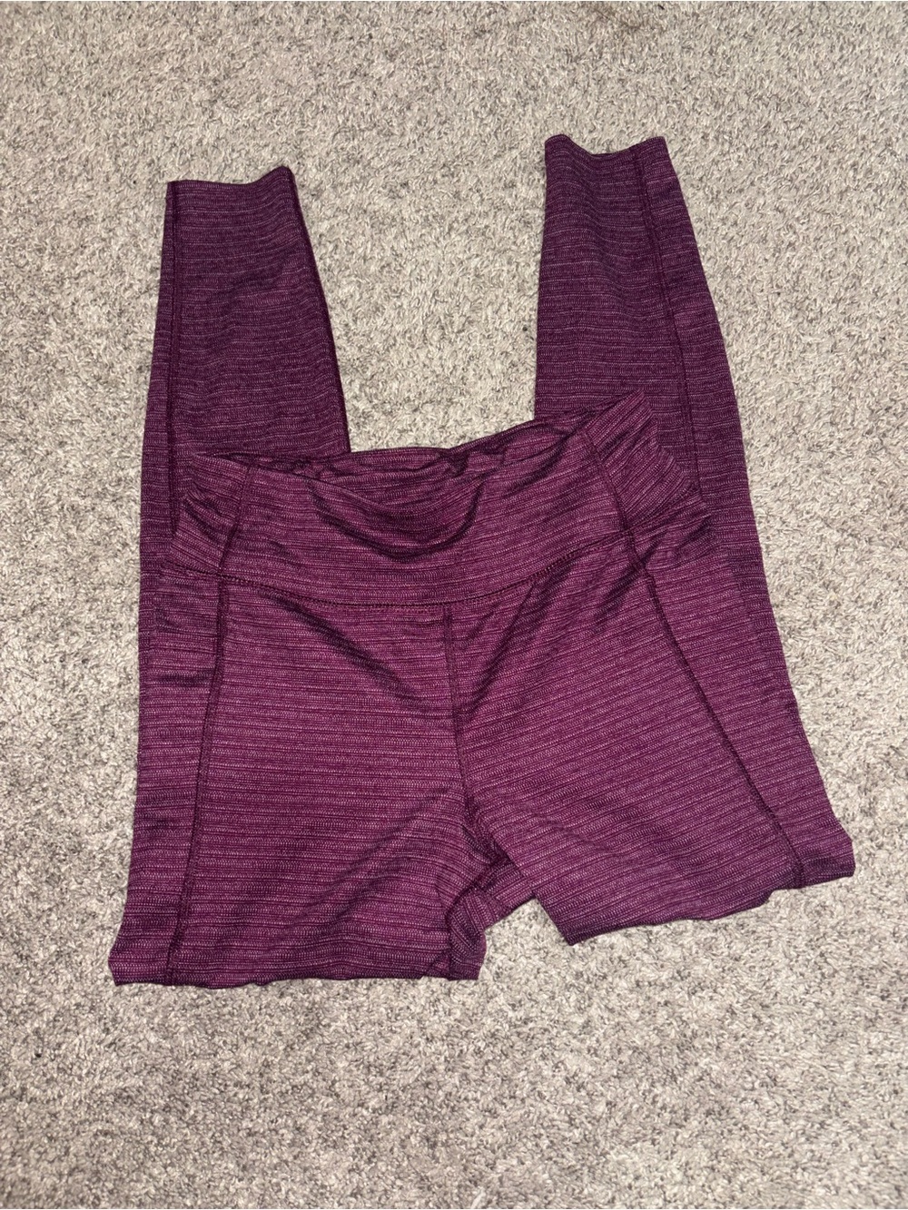 Purple Marled High-Waist Leggings